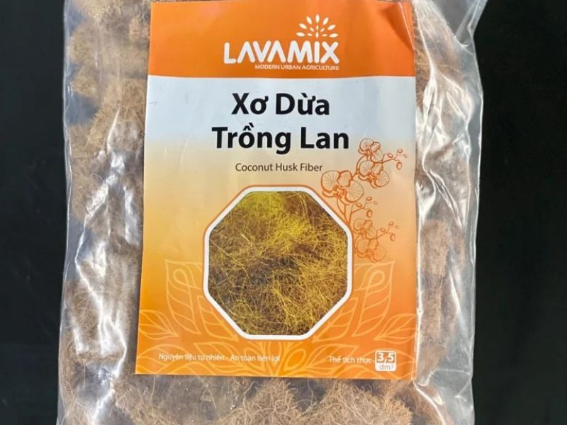 Xơ dừa 5dm3 Lavamix chuyên dùng trồng lan